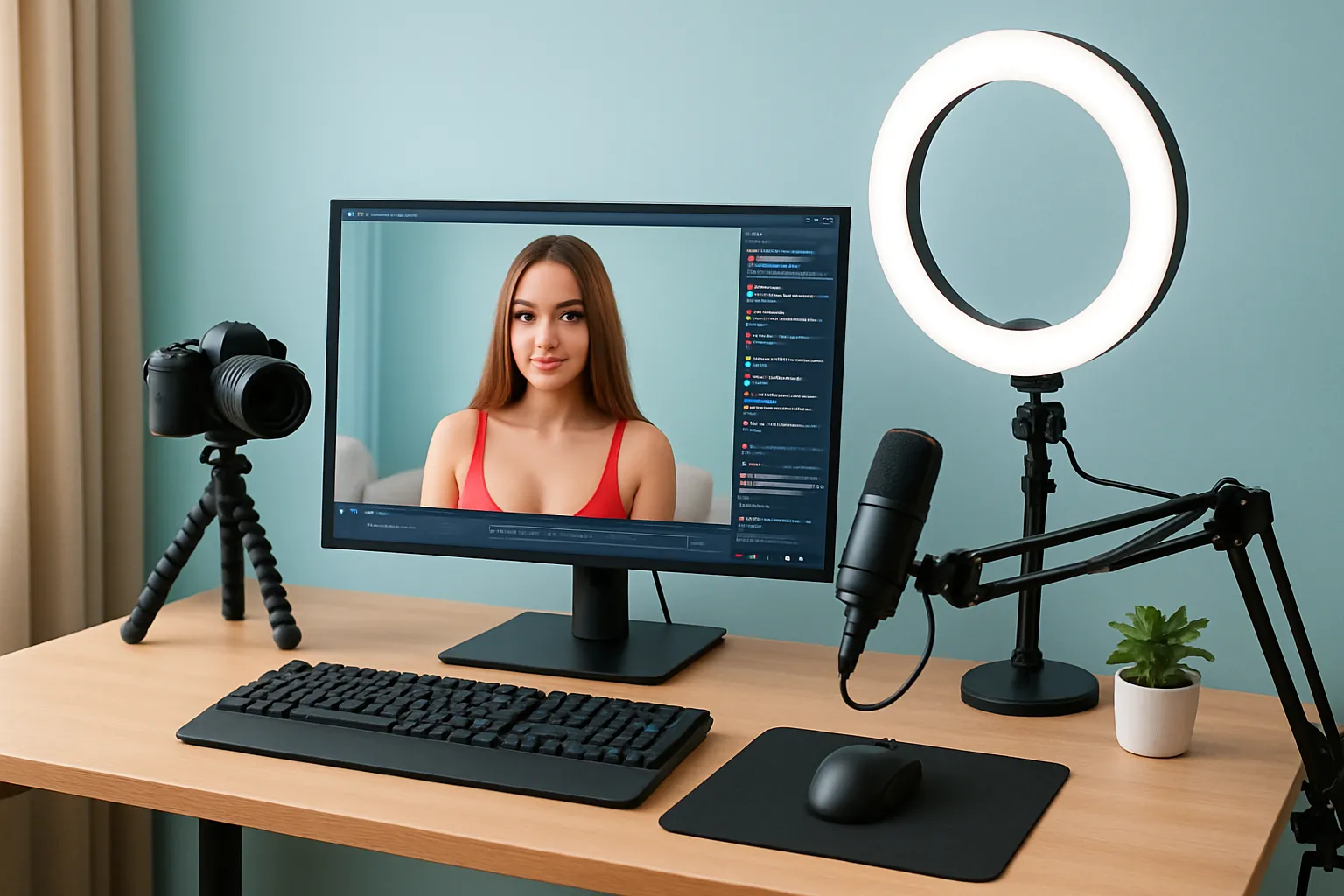 Camgirls Setup: Professioneller Arbeitsbereich